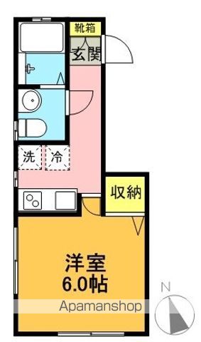 ＧＲＡＮＤ　ＤＯＬＣＥ　羽根木 206号室 間取り