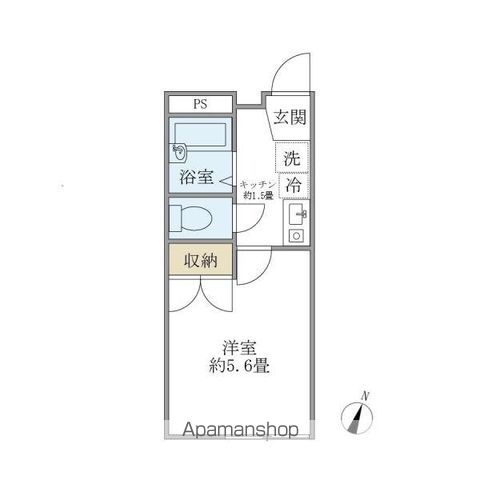ＥＶＥＲＴＯＷ　Ｌｉｂｅｒｏ　ＳＨＩＭＯＴＡＫＡＩＤＯ 205号室 間取り