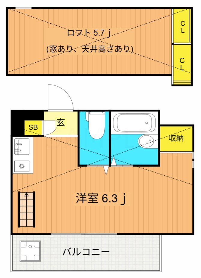 ラフォーネ目黒 201号室 間取り