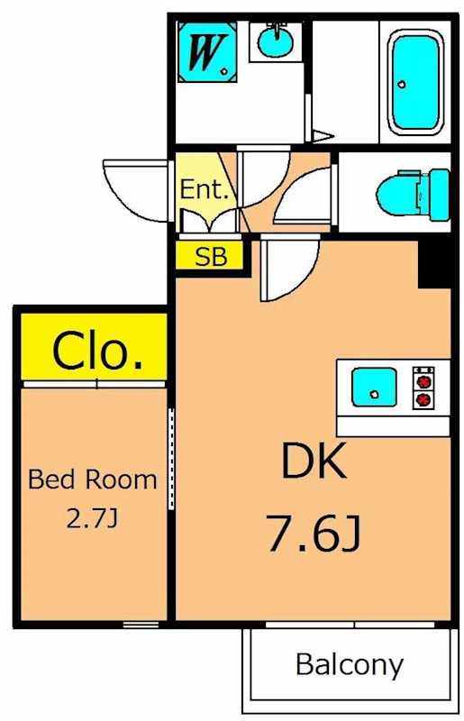 アリュール日吉 203号室 間取り