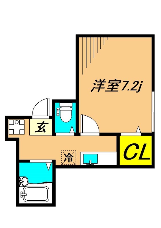 レスポワール 202号室 間取り