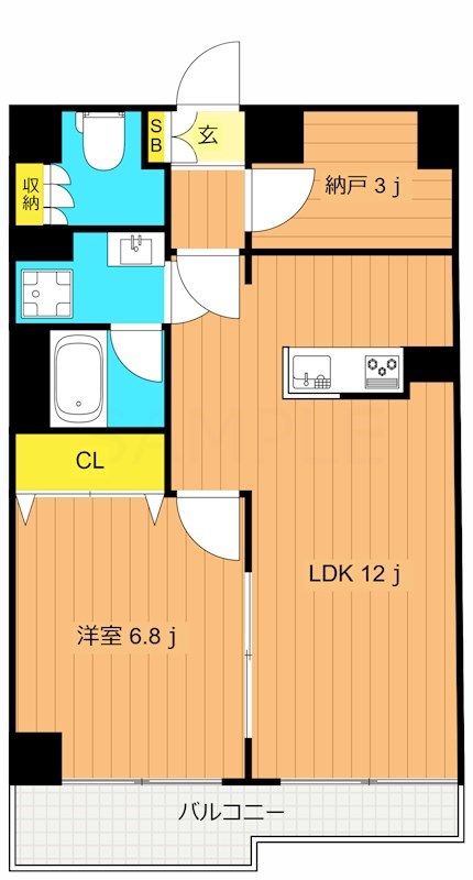 アミーゴ南馬込 204号室 間取り