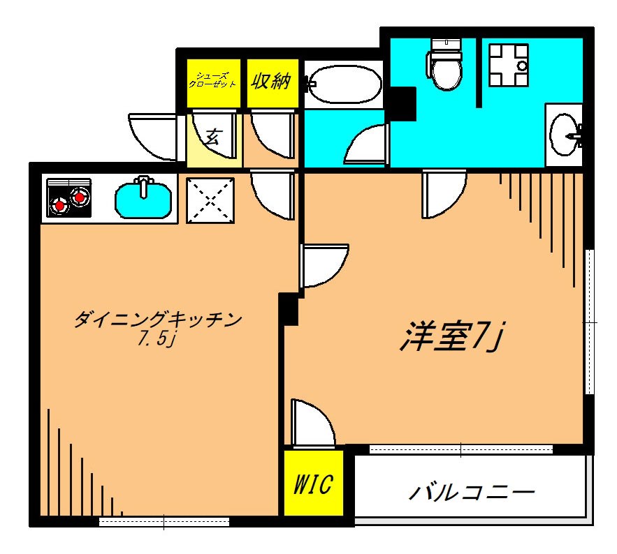 アヴィターレ目黒 302号室 間取り