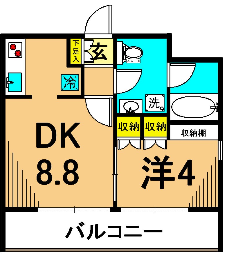 フレンシア南品川  306号室 間取り