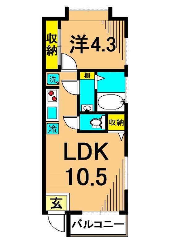 スプレンドーレ武蔵小山 101号室 間取り