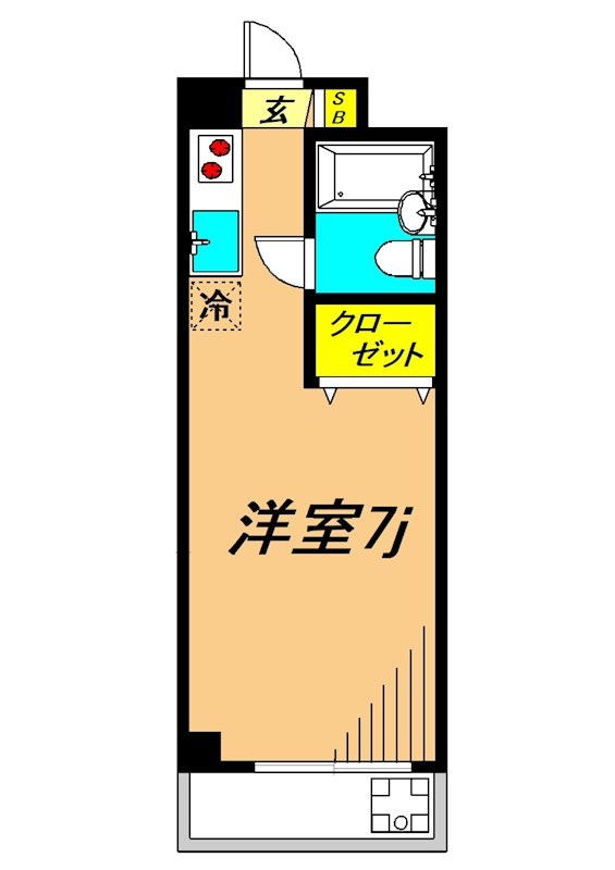 旗の台アネックス 302号室 間取り
