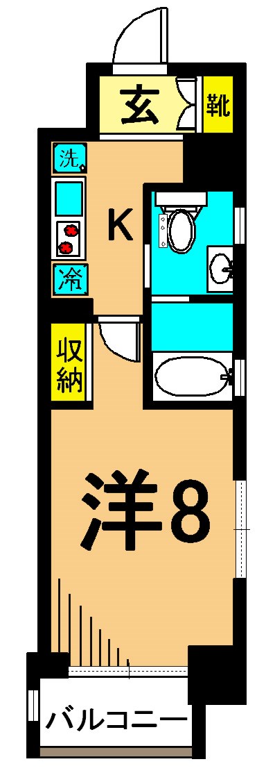 パークキューブ大井町 401号室 間取り