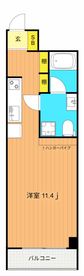 不動前アパートメント 2Ｂ号室 間取り