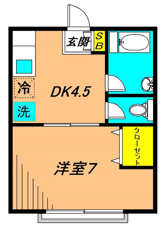 ミヤコシコーポ 202号室 間取り