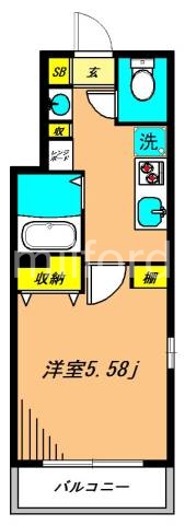 ルネッサ戸越公園 203号室 間取り
