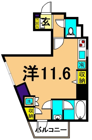 季美東大井 401号室 間取り