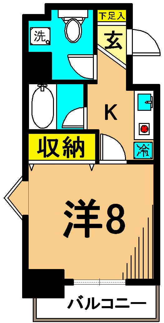 ラフュージュ大井町 804号室 間取り