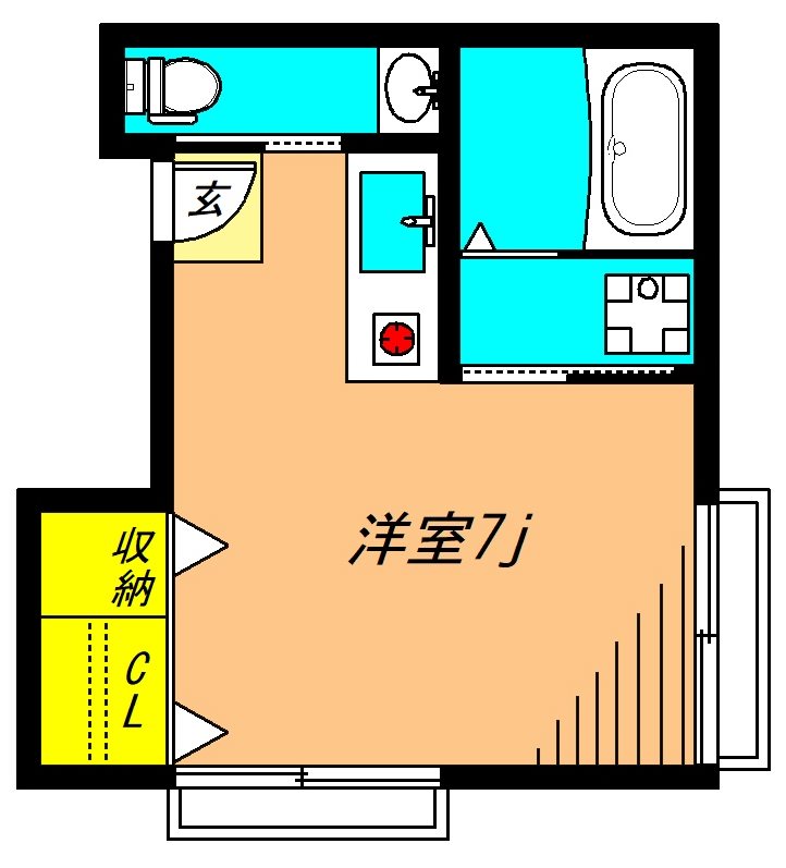 フレシールＦＵＪＩ 201号室 間取り