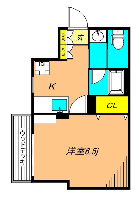 ハイム戸越 102号室 間取り