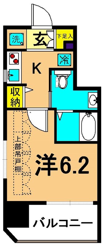 エステムプラザ品川大井町クリスタルヒルズ 1104号室 間取り
