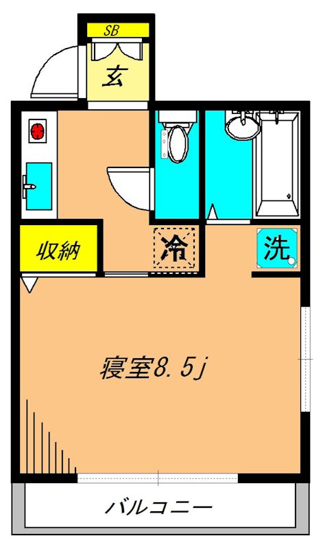 松林堂SK第3マンション 201号室 間取り