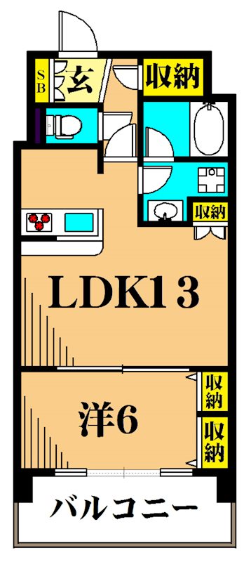 パークキューブ東品川 間取り図