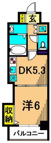 アゼリア品川 502号室 間取り