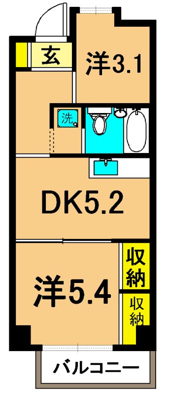 仙台坂アルカディア 404号室 間取り