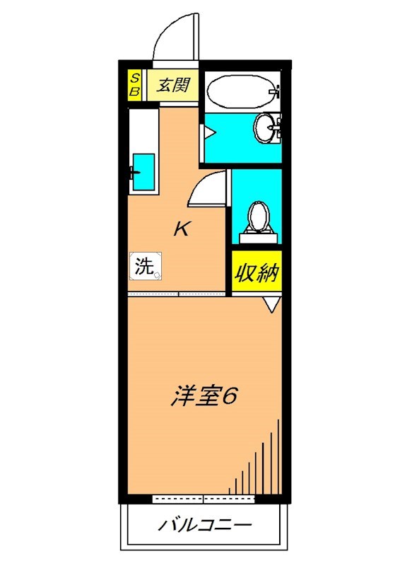 クレール学芸大学 202号室 間取り
