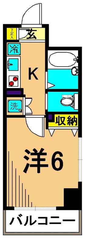 パークウェル大井町弐番館 803号室 間取り