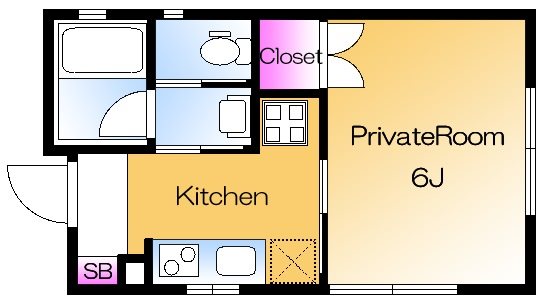 TMハイツ 201号室 間取り