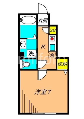 オリーブ 1-C号室 間取り