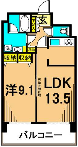 コンフォリア東品川 502号室 間取り