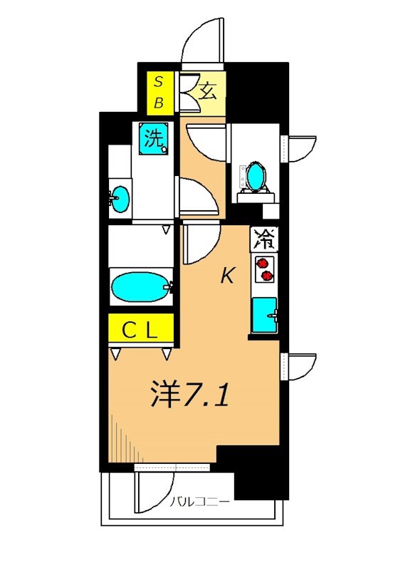 レジディア大森Ⅱ 804号室 間取り