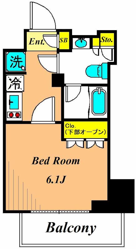 レジディア大森Ⅲ 1404号室 間取り