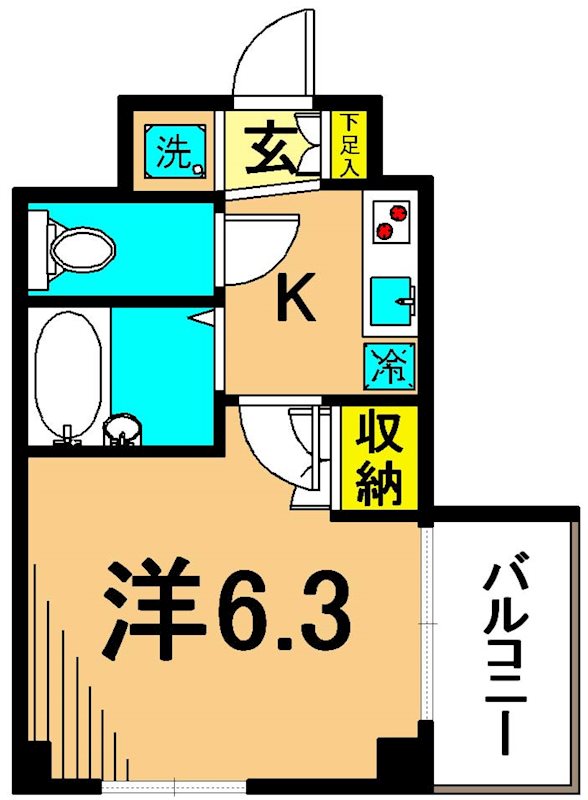 グリュックリーリエ 201号室 間取り