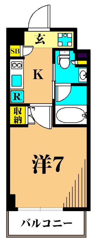 プラウドフラット南品川 214号室 間取り