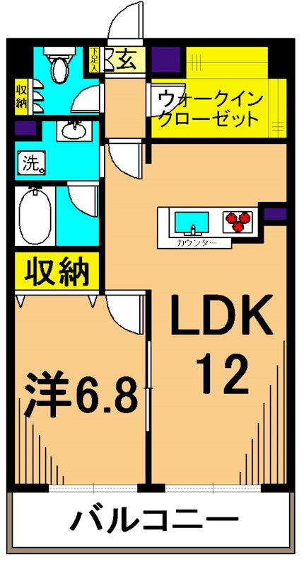 アミーゴ南馬込 204号室 間取り