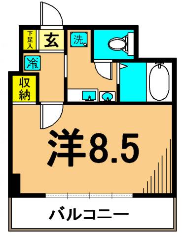 リバーフロント南大井 509号室 間取り