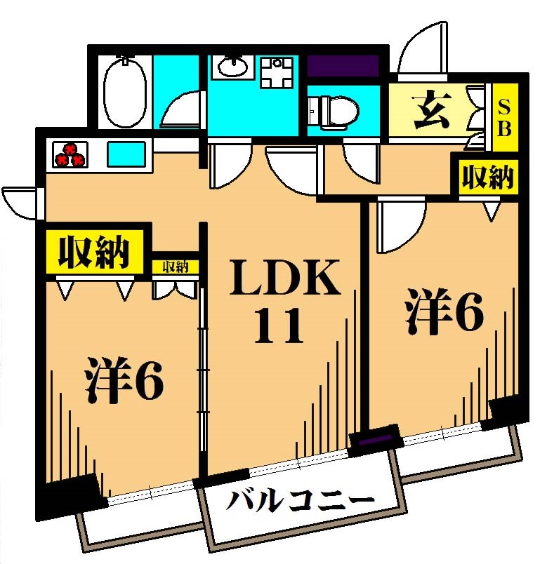 Amenity55 701号室 間取り