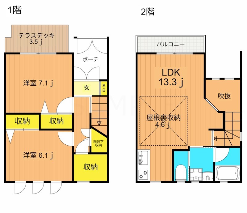 マノワールアトリオ 2201号室 間取り