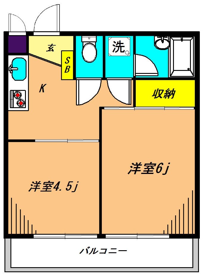 メルシー下目黒 205号室 間取り