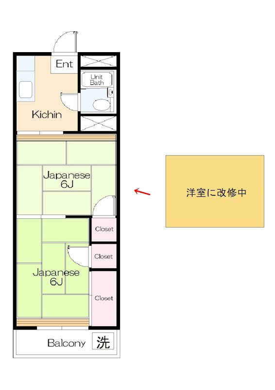 武蔵ハイムA棟 間取り図