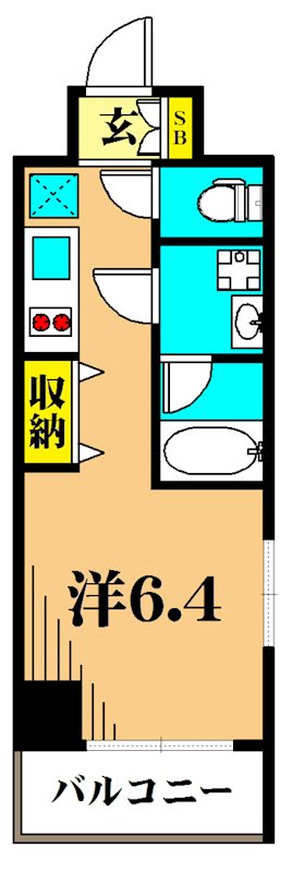 プライマル品川西大井 601号室 間取り