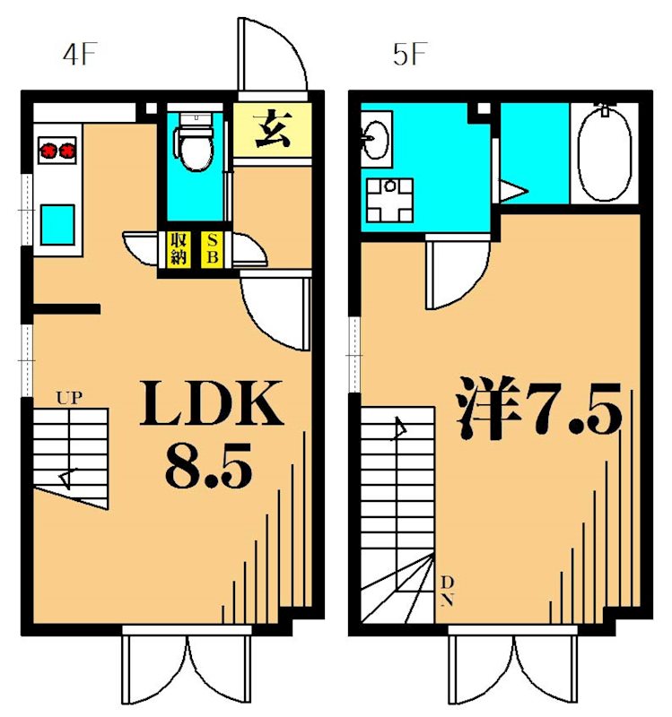 LAPIS大井町Ⅱ 405号室 間取り