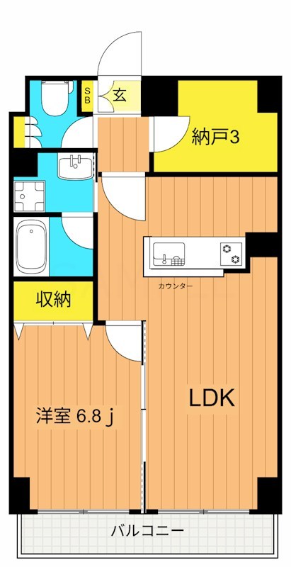 アミーゴ南馬込 304号室 間取り