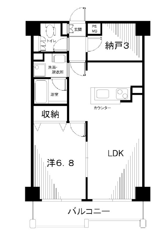アミーゴ南馬込 304号室 間取り