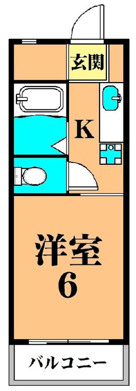 ソレイユ大井 201号室 間取り