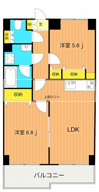 アミーゴ南馬込 504号室 間取り