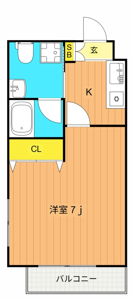 パルクフレンテ 202号室 間取り