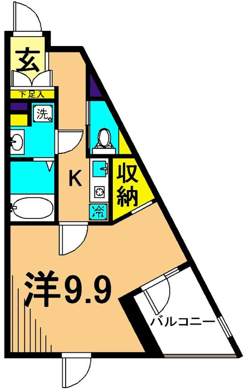 プラザ西品川 303号室 間取り