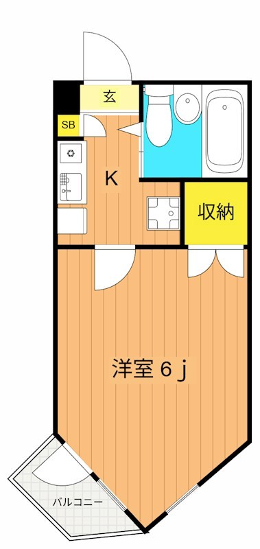 ビューパレス 106号室 間取り