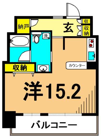 パークキューブ東品川 201号室 間取り