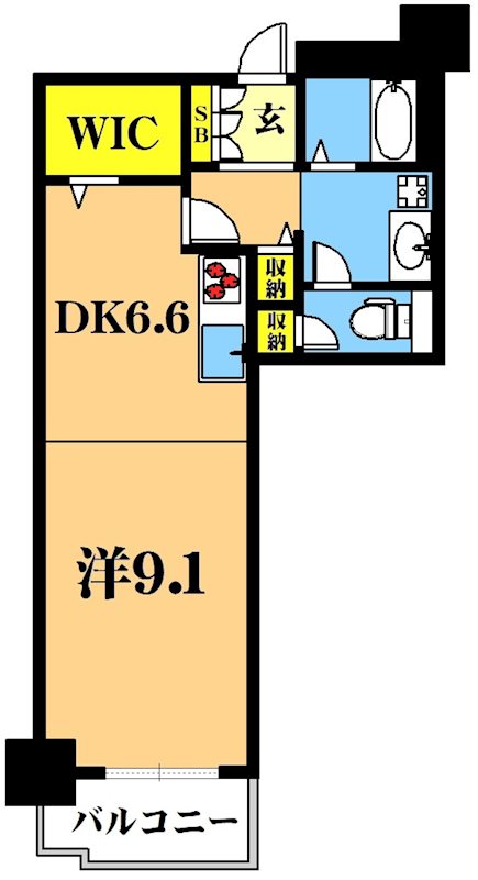 品川シーサイドビュータワーⅠ 2105号室 間取り