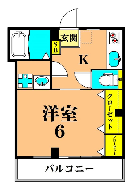パークサイドハイツ 202号室 間取り